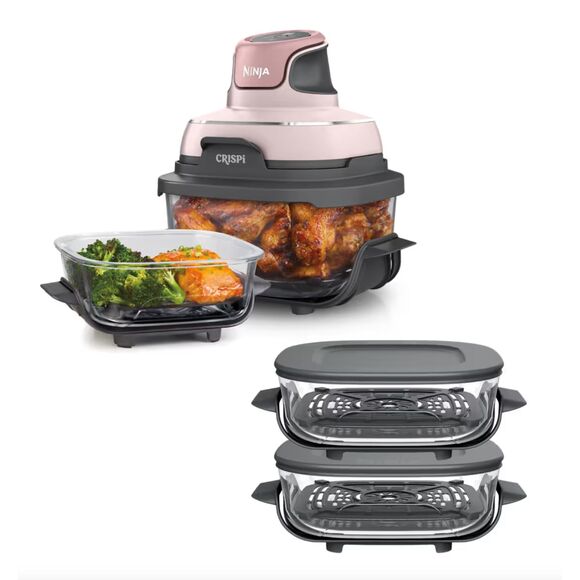 Kitchen | Ninja Crispi 4in1 Portable Glass Air Fryer Cooking System ...